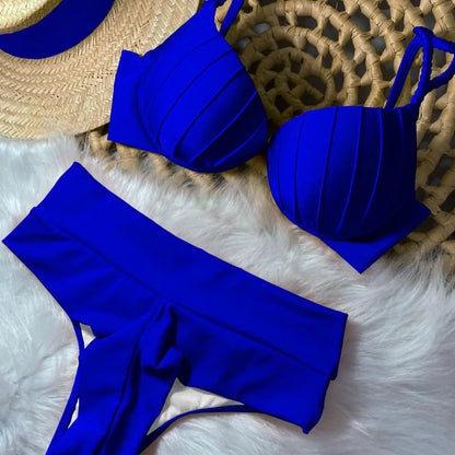 Sexy High Waist Bikini Swimsuit Brazilan Bikini Set Swimwear for Women High Leg Push Up Two Piece Bathing Suits Summer Female