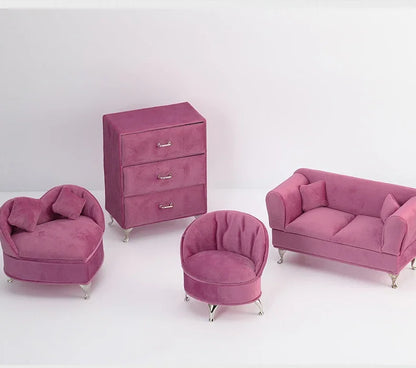 Pink Sofa Shape Jewelry Box Beautiful Case Fashion Jewellery Store Showcase Holder Organizer