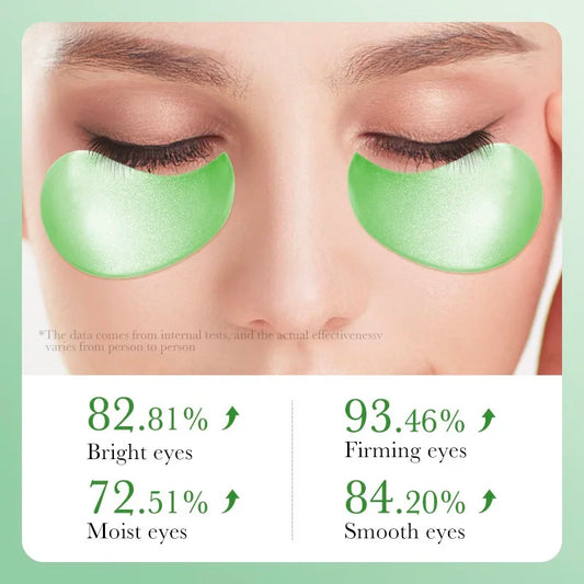 Seaweed EYE Mask 60PCS – Hyaluronic Acid Collagen Patches for Dark Circles,Puffiness, Natural,Non-Irritating,Certified Skincare