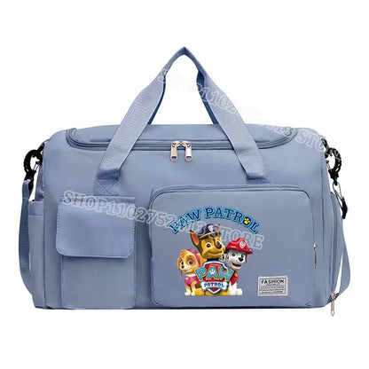 Paw Patrol Gym Bag Large Capacity Cute Cartoon Chase Skye Sports Tote Shoulder Bags Shoes Clothes Trip Excursion Packet Gifts