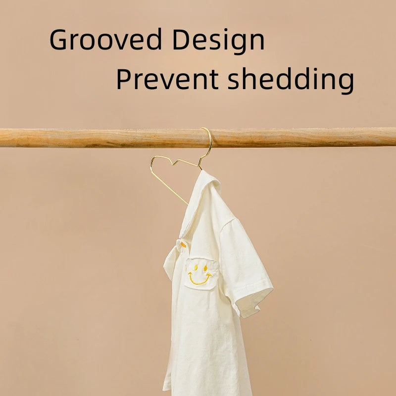 Pet Apparel Hangers Gold Color Mini Hanger Small Metal Clothes Hanger for Teddy Dog Cat Puppet Doll Pet Store Clothes Support