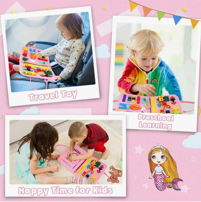 Montessori Sensory Toys Busy Board for Toddlers Promoting Motor Educational Activity Life Skills Learning for Kids With Autism