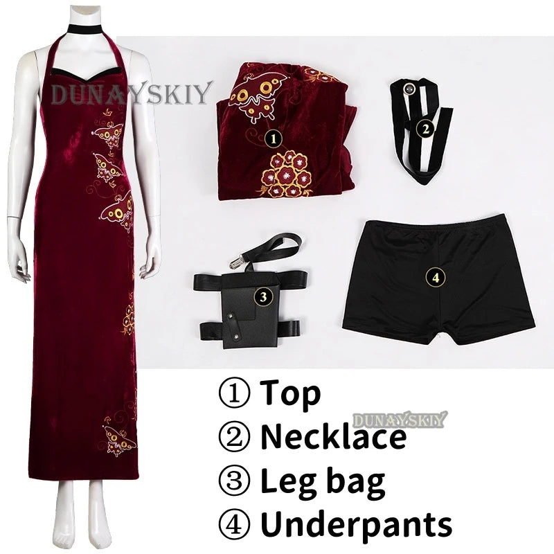 EtherealBe Resident Evil Ada Wong Cosplay Costume Set