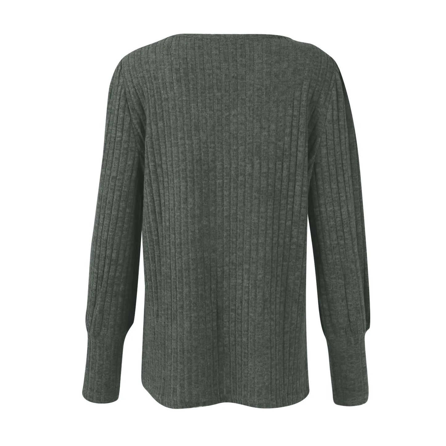 Autumn Elegant Trendy Long Sleeve Comfortable Ladies Top Casual Women's Pullover Simple Design Daily Solid Color Dress up