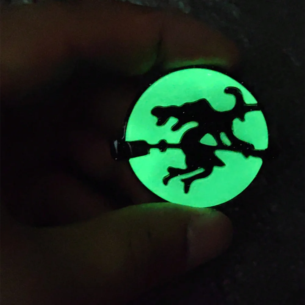 EtherealBe bat and pumpkin lapel pins Halloween glowing in the dark for festive style