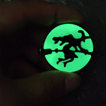 EtherealBe bat and pumpkin lapel pins Halloween glowing in the dark for festive style