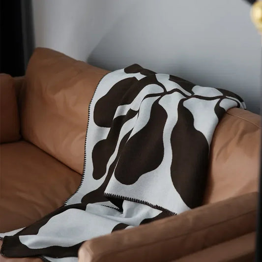 Nordic Knitted Blankets Bohemian Abstract Throw Blanket Sofa Cover Plush Travel Leisure Bed Cover Blanket Boho Bedspread