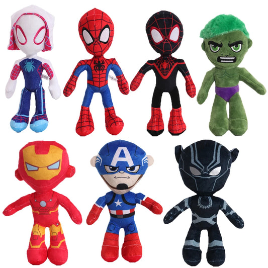 30cm Marvel Spiderman Plush Toy Soft Stuffed Cartoon Stuffeds Dolls Large Plushs Boy Cloth Dolls Pillow Kids Christmas Gift