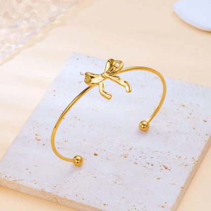 Exaggerated Metal Shell Starfish Flower Bangles Bracelets For Women Men Stainless Steel Fish Bow Heart Open Cuff Bangle Jewelry