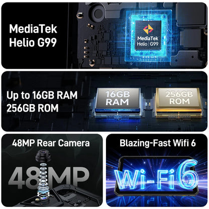 Ulefone Armor Pad 2 Rugged Tablet, 11" 2K, 18600 mAh ,IP68/IP69K Android 13 NFC GPS 4G Tablet Up to16GB +256GB LED Camping light