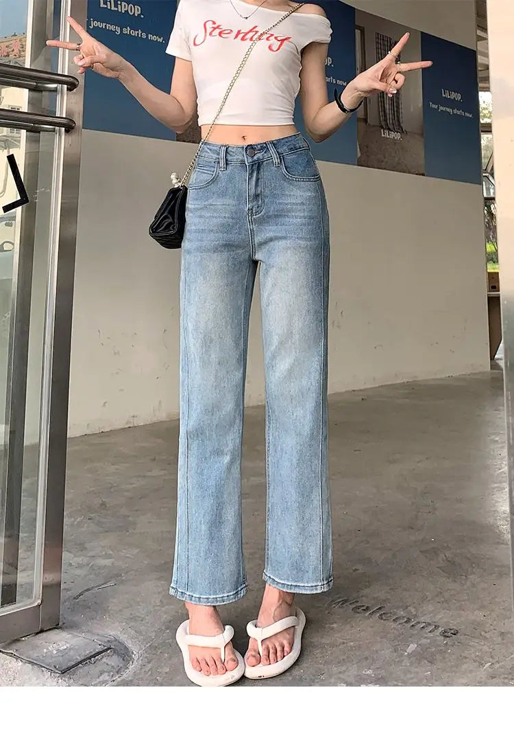 2025 Women  Jean Japan Vintage Style Low-Waisted Slimming Jeans Women's Bell-Bottom Pants Summer Season Fashion Y2K Jeans