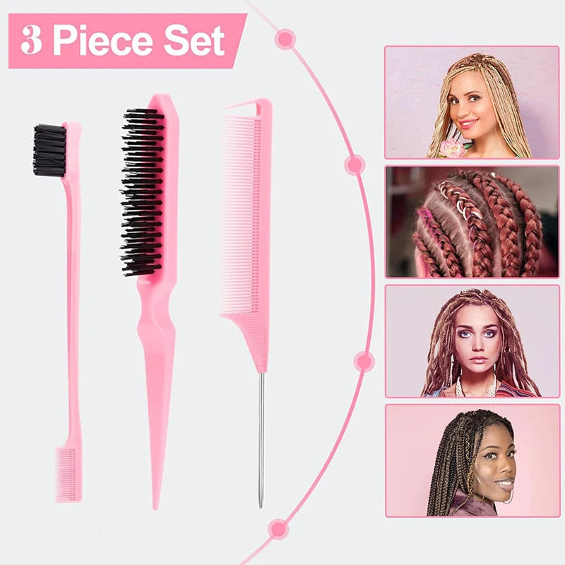 3pcs Dye Hair Set Plastic Hairdressing Hair Color Mix Stirrer Rod Hair Dyeing Brush Salon Styling Tools Barber Accessories
