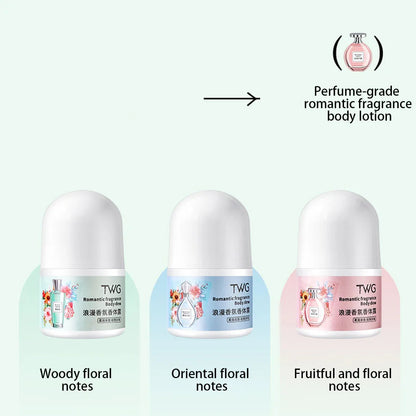 Romantic Fragrance Body Solid Perfume,Roll-on Antiperspirant Lotion,Woody,Floral Fruity Notes,Whole Body Fresh Lasting Fragrance