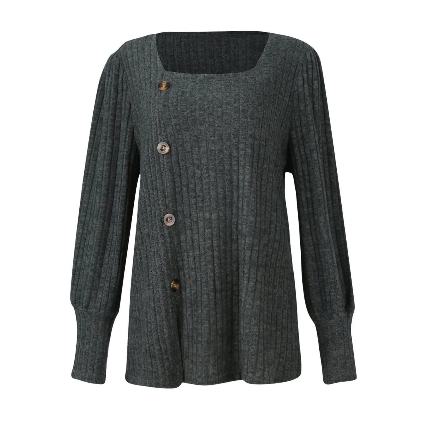 Autumn Elegant Trendy Long Sleeve Comfortable Ladies Top Casual Women's Pullover Simple Design Daily Solid Color Dress up
