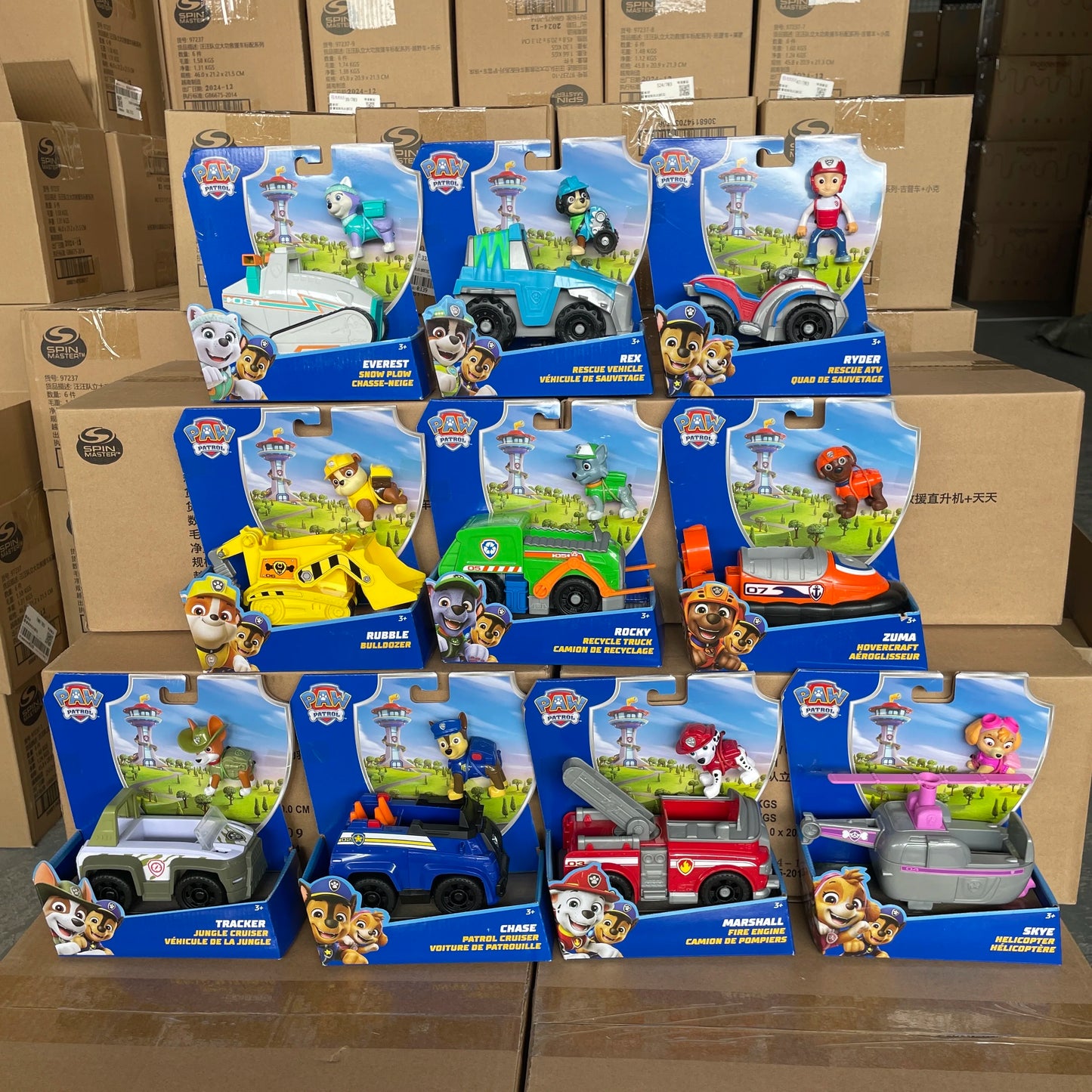 Original Paw Patrol Rex’s Dinosaur Rescue Vehicle with Collectible Action Figure Anime Doll Kids Toy Birthday Christmas Gift