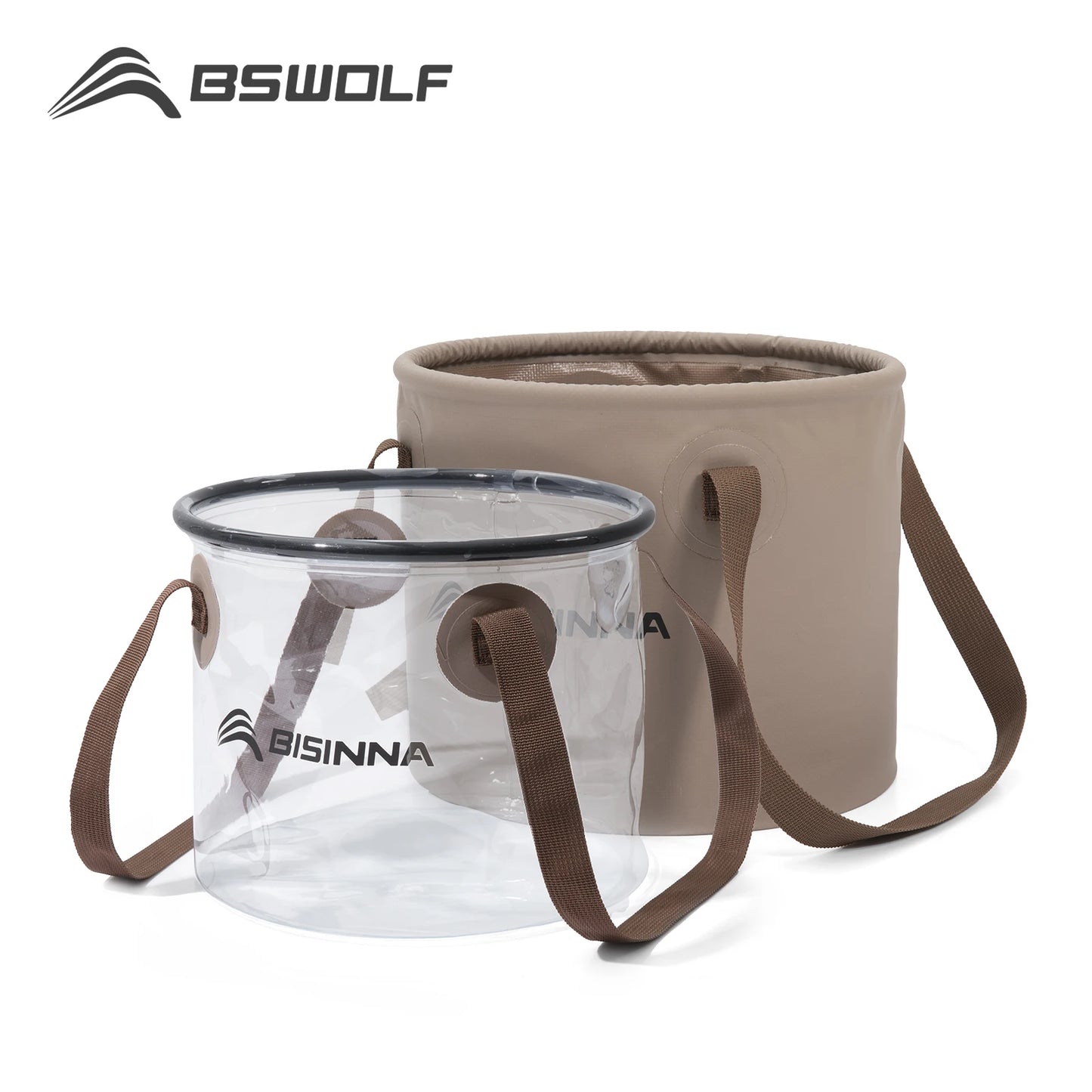 BSWolf New Folding Bucket Waterproof Water Sink Bucket Portable Outdoor Travel Foldable Basin Camping Hiking Storage Bucket