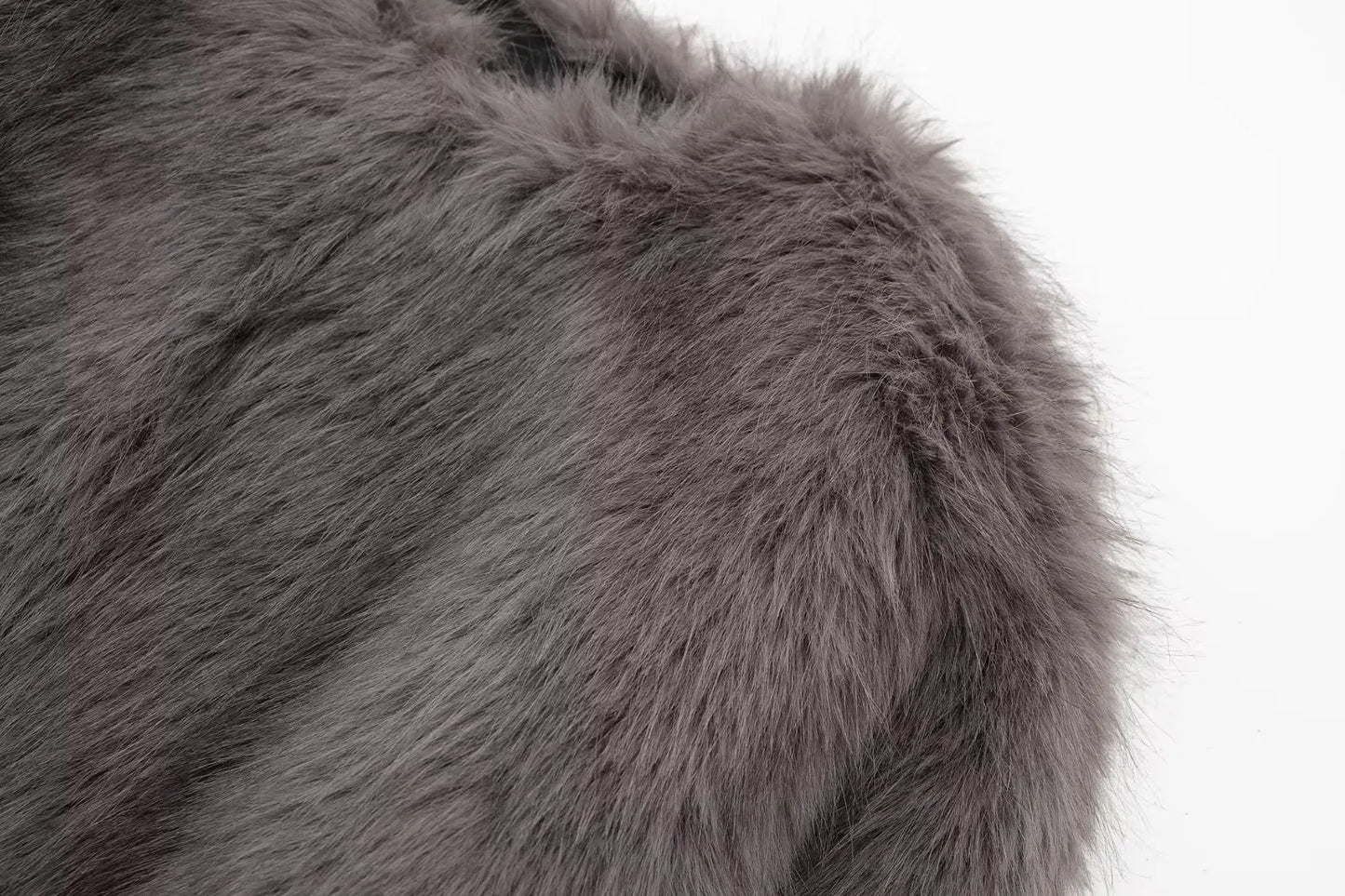 HH Women Winter Fashion Artificial Fur Effect Short Jacket Coats Female O-Neck Vintage Long Sleeve Loose Warm Top Streetwear