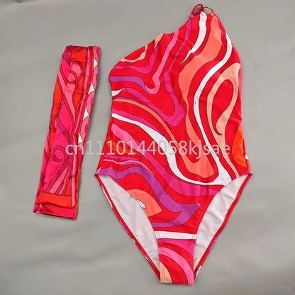 Luxury Design Women's Black Red Scarf Bikini Sets Letter Signature Logo Beachwear Designer Brand Lady Headband Swimsuit Swimwear