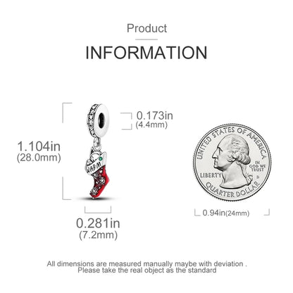 Halloween Christmas 925 Silver Charms Fit Original Bracelet For Women Jewelry Snow Christmas Tree Santa Claus