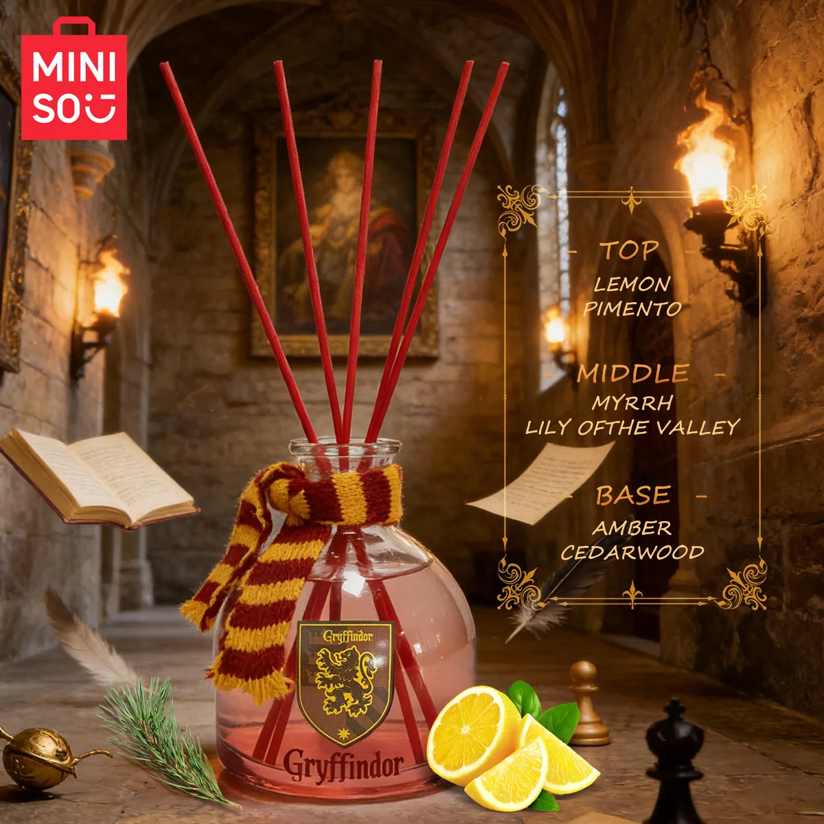 MINISO Harry Potter Series Magic Academy Flameless Aromatherapy Long lasting Fragrance Home Air Freshener Decoration