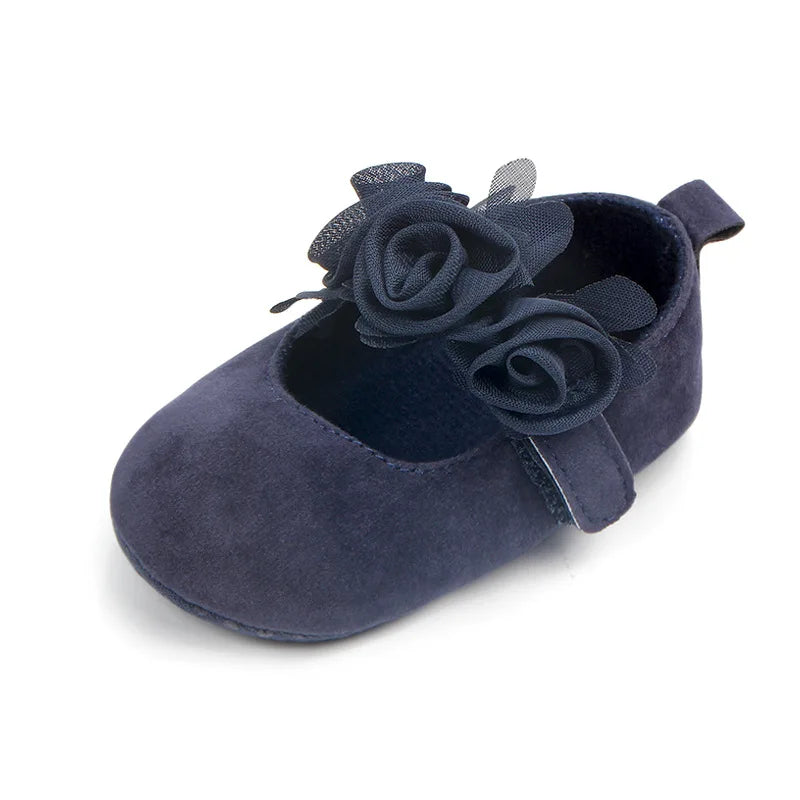 Baby Girl Shoes First Walkers Flower Pattern Fabric Cotton Shoe Unisex Non-slip Breathable Soft Bottom Toddler Crib 0-18M