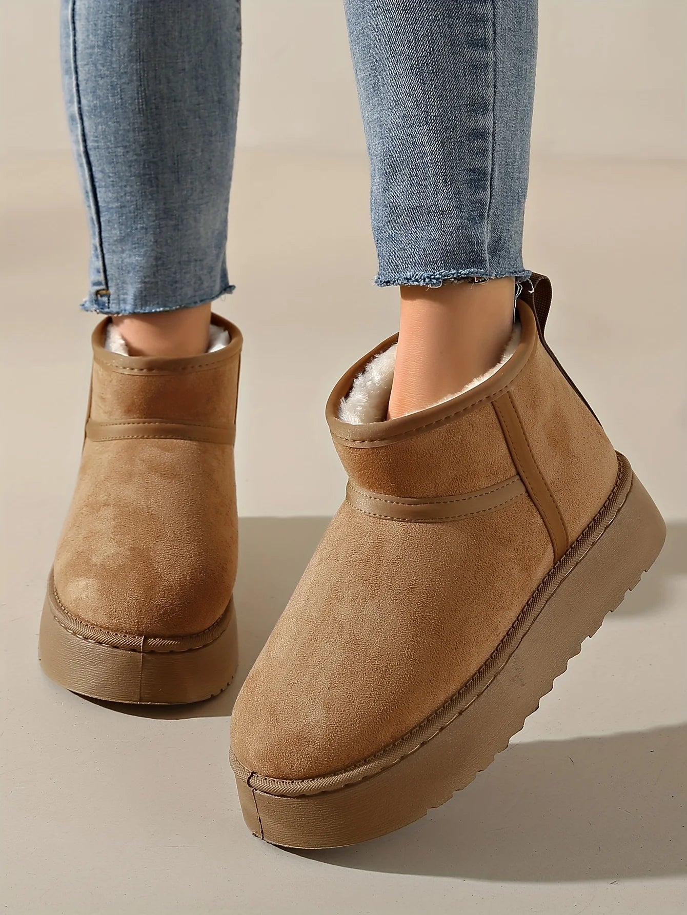 Warm Winter Snow Boots - Cozy, Thick-Soled & Unisex for Indoor Outdoor Comfort.