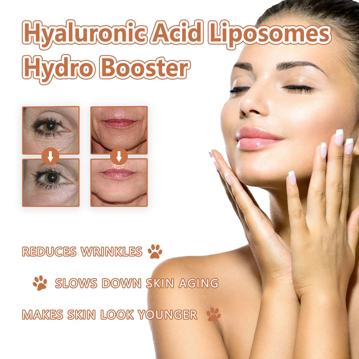 EELHOE removes large pores, shrinks the essence, tightens the face, hyaluronic acid, reduces fine lines, moisturizes and hydrate