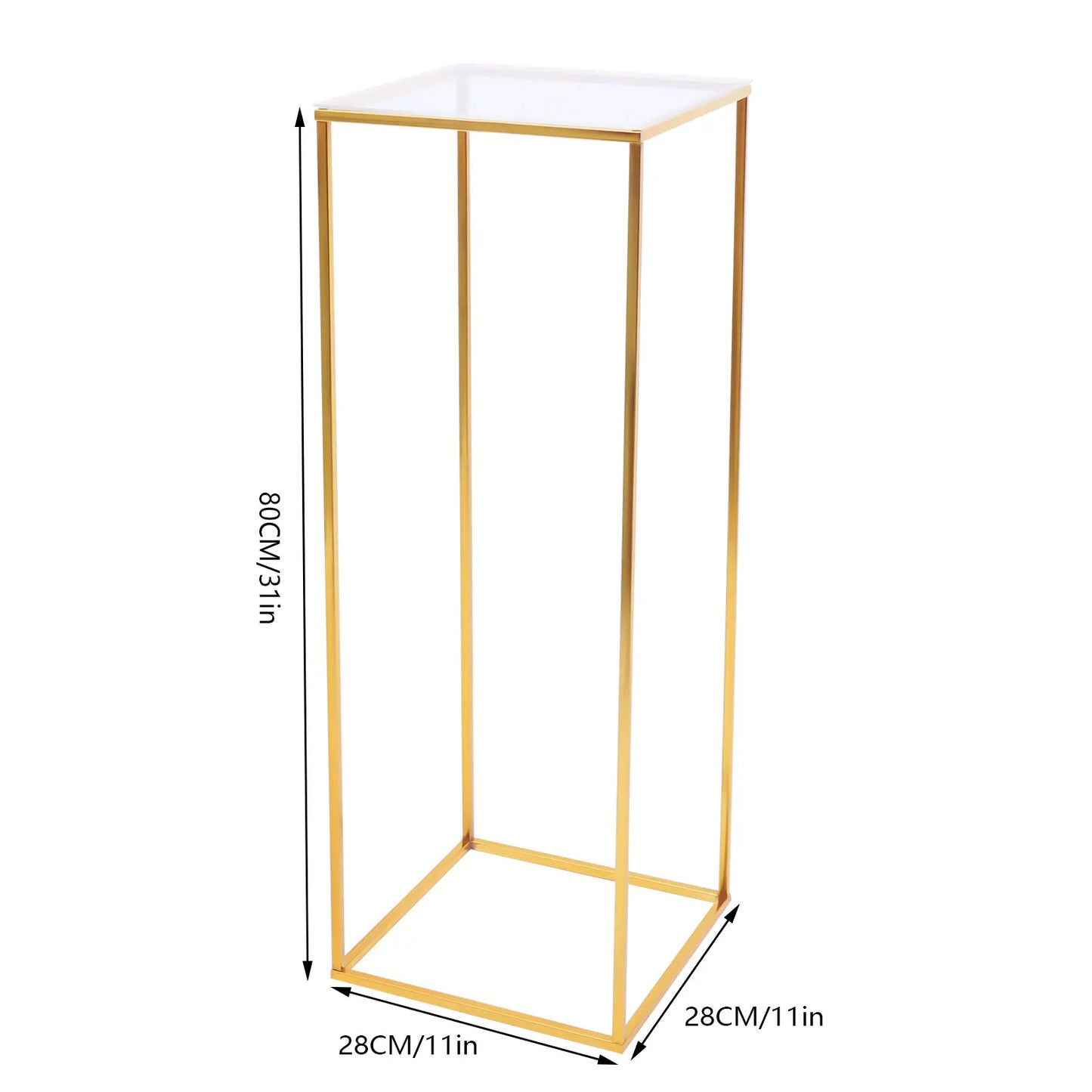 60/80CM Wedding Backdrop Column Pedestal Display Holder Rack Pillar Stand 1Pc Elegant Metal Flower Stand Gold