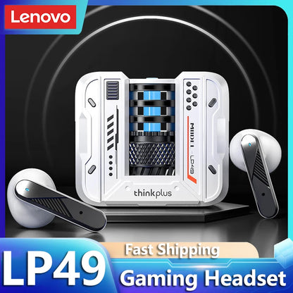 Choice Lenovo LP49 Bluetooth 5.4 Wireless Earphones Noise Cancelling Gaming Earbuds HD Call Waterproof Sport Headphones With Mic