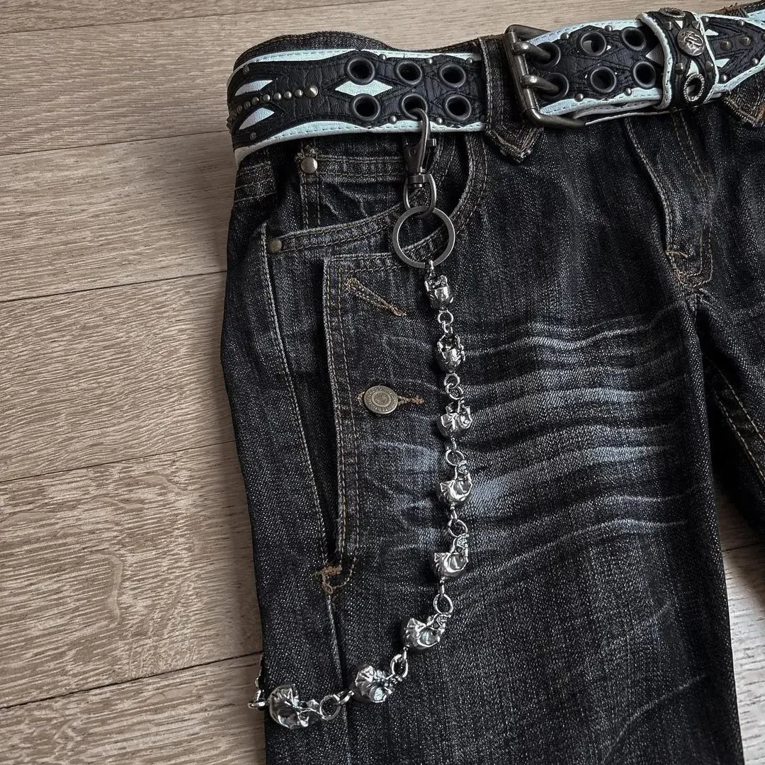 New High Waist Harajuku Loose Embroidered Women Jeans with Rock Punk Style Y2K Micro La Retro Wide Leg Pants