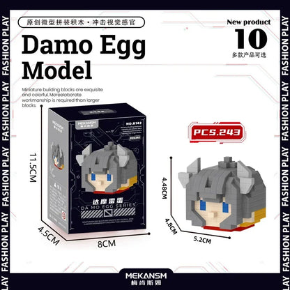 Spider-man Venom Damo Egg Building Block cartoon Q version of tiny particles puzzle assembled children's toys wholesale Iron Man