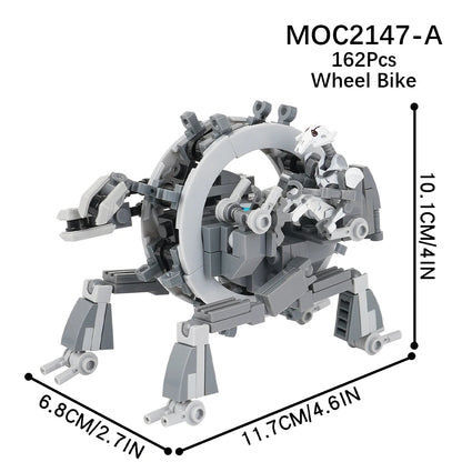EtherealBe MOC2147-A Wheel Bike Building Set with 162 Pieces, perfect STEM gift for kids