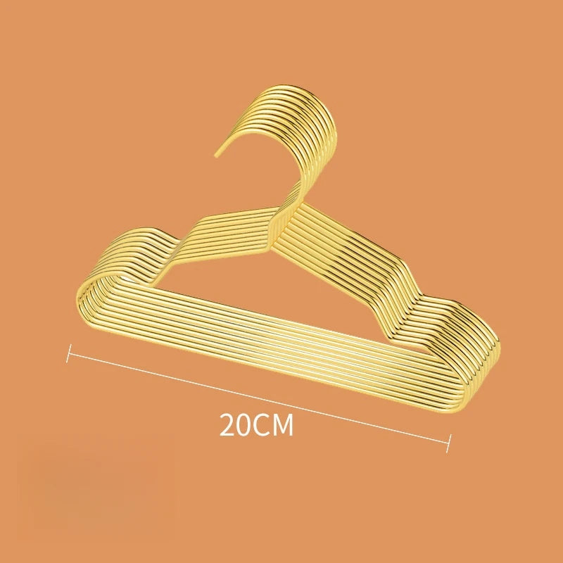 Pet Apparel Hangers Gold Color Mini Hanger Small Metal Clothes Hanger for Teddy Dog Cat Puppet Doll Pet Store Clothes Support