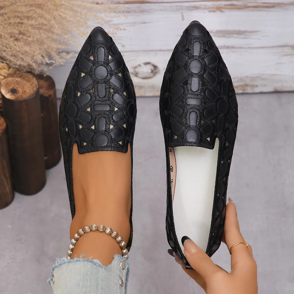EtherealBe Women's Embroidered Loafers for Chic Style
