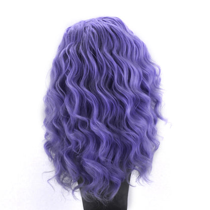 Charisma Synthetic Lace Front Wig Purple Color Short Wigs For Women Heat Resistant Natural Hairline Cosplay Wigs Short Bob Style