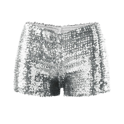 New Sequins Beads Shorts Women DJ Club Performance Dress Shorts Women's Skinny Solid Carnival Party Shorts Pants Dancewear