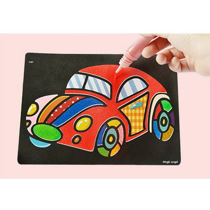 Sand Painting Children Colored Sand Boys And Girls Baby Handmade Diy Production,  Scraping Art Sand Painting Set Toys