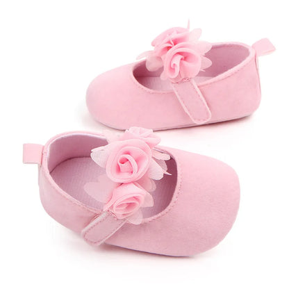 Baby Girl Shoes First Walkers Flower Pattern Fabric Cotton Shoe Unisex Non-slip Breathable Soft Bottom Toddler Crib 0-18M