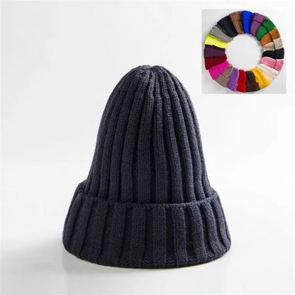 Unisex Hat Cotton Blends Solid Warm Soft HIP HOP Knitted Hats Men Winter Caps Women's Skullies Beanies For Girl Wholesale шляпа