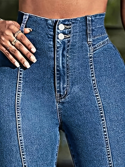 Elegant, fashionable, high-end and comfortable blue jeans for ladies