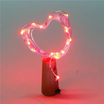 Solar Bottle Lights Battery-Operated Garlands Fairy Festoon LED Light Cork Shaped for Christmas Home Wedding Party Decoration