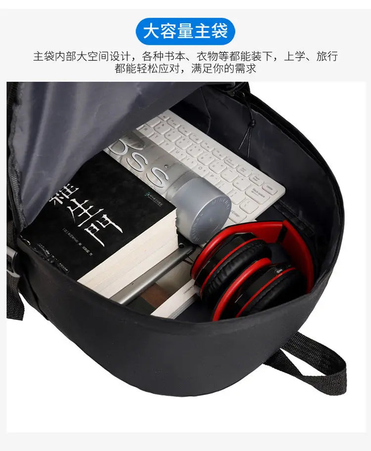 Cartoon Evangelion EVA Unit 1 School Bag Large Capacity Trendy Backpack for Primary and Secondary School Students Christmas Gift