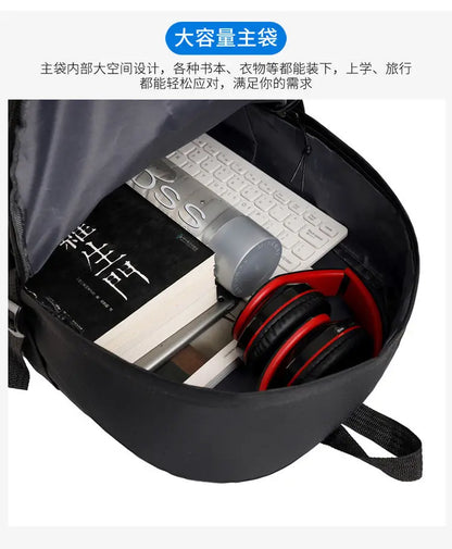 Cartoon Evangelion EVA Unit 1 School Bag Large Capacity Trendy Backpack for Primary and Secondary School Students Christmas Gift