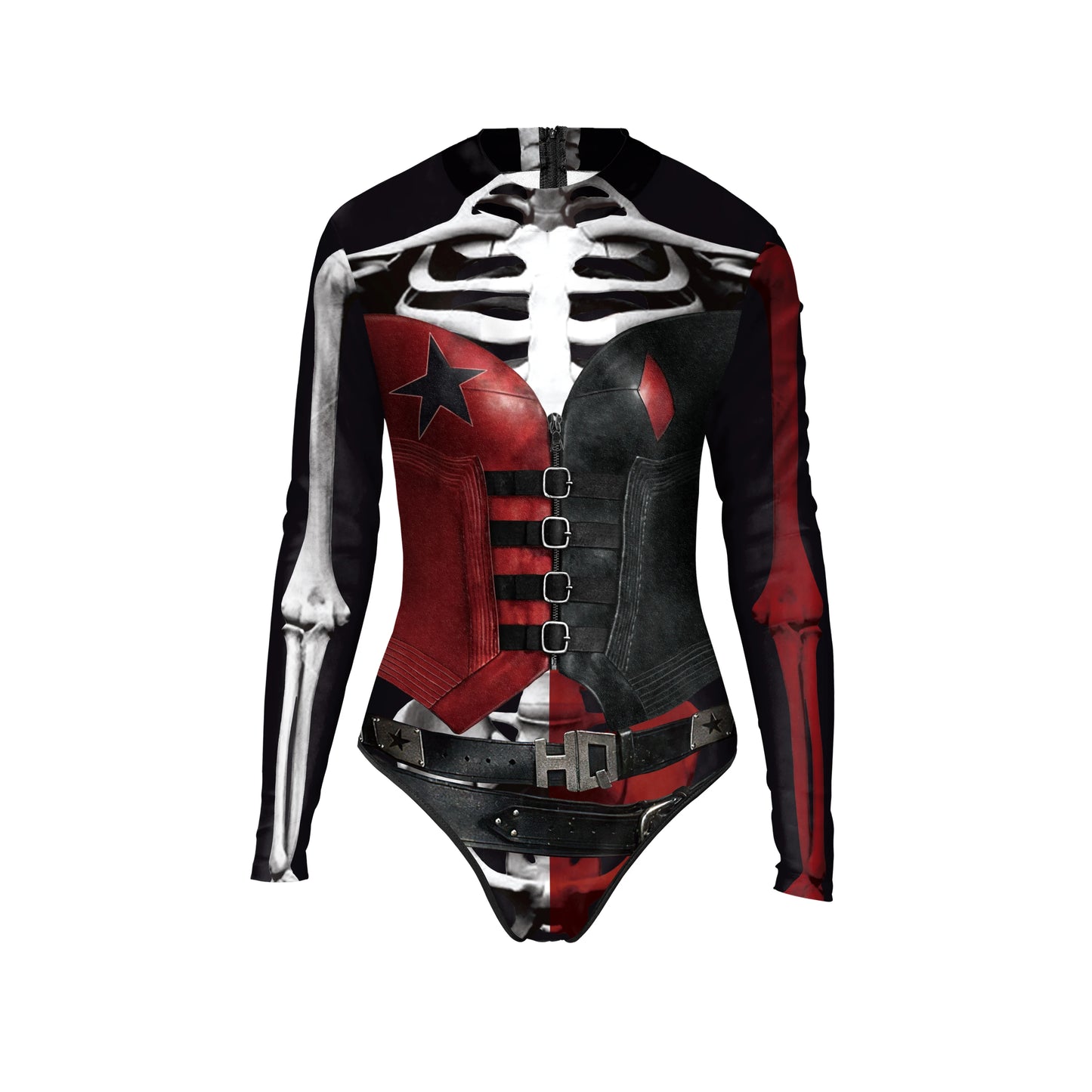 Zawaland Cosplay Costume Clown Women Printing Halloween Dress Up Matching Set Jumpsuits Carnival Party Dress Leggings Bodysuit