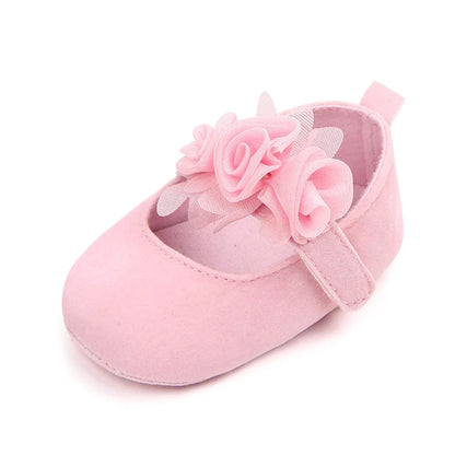 Baby Girl Shoes First Walkers Flower Pattern Fabric Cotton Shoe Unisex Non-slip Breathable Soft Bottom Toddler Crib 0-18M