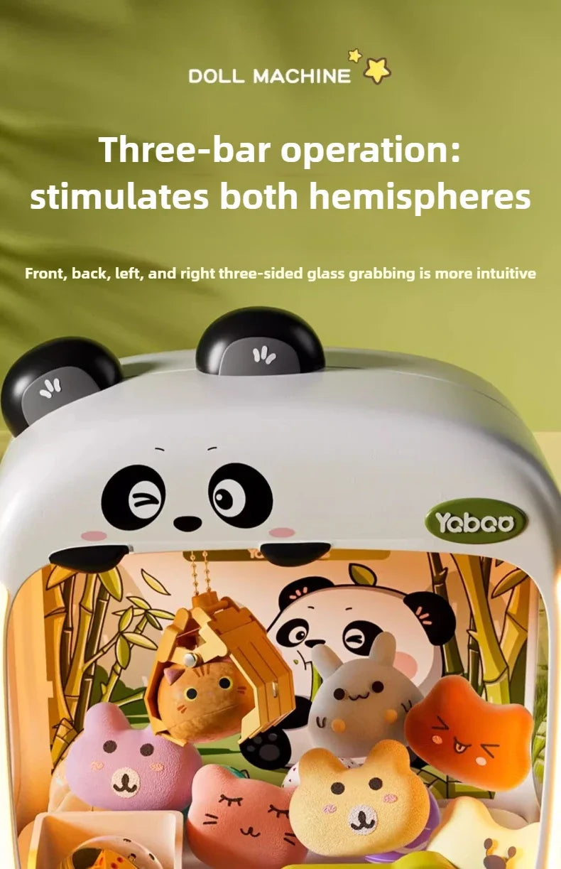 Children Mini Claw Machine Toy DIY Coin Operated Play Game Electric Clip Doll Arcade Machine Kids Interactive Toy Christmas Gift