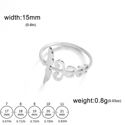 Lucktune Caduceus Medical Symbol Rings Women Stainless Steel Snake Bind Wing Finger Ring Vintage Jewelry Gift for Doctor Nurse