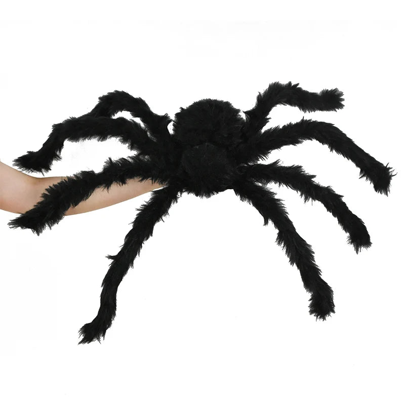 Horror Giant Black Plush Spider Halloween Party Decoration Props Kids Children Toys Haunted House Decor