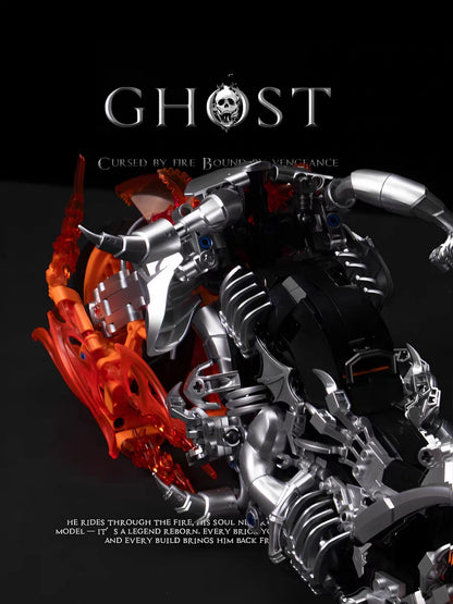1436 PCS MOC City Super Hero Dark Motor Rider Building Blocks Comic Ghost Knight Motorcycle Assembly Bricks Toys Kids Boys Gifts