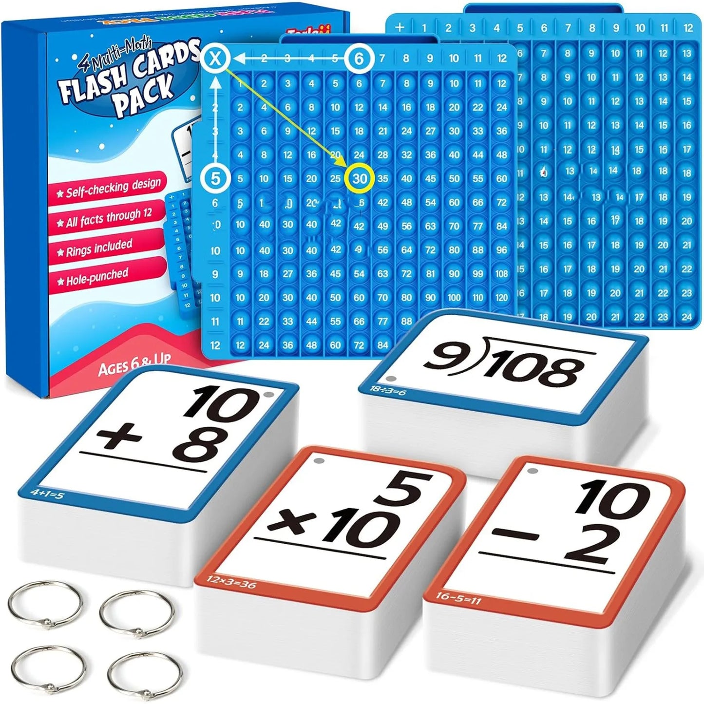 Fraction Number Flashcards For Elementary School Graphical Simplification Math Learning Cards Montessori Teaching Aids